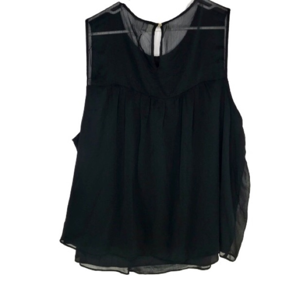 NWT Ava & Viv Black Chiffon Embroidered Top 4x - Picture 2 of 5